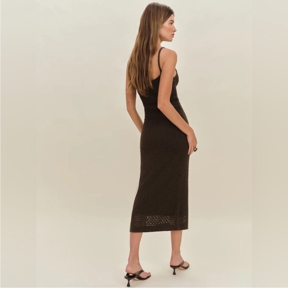 Reformation Demi Linen Brown Dress XS New - Picture 2 of 5